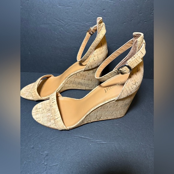 J McLaughlin Middleton Cork Wedges Sandals size 10 - Picture 4 of 10